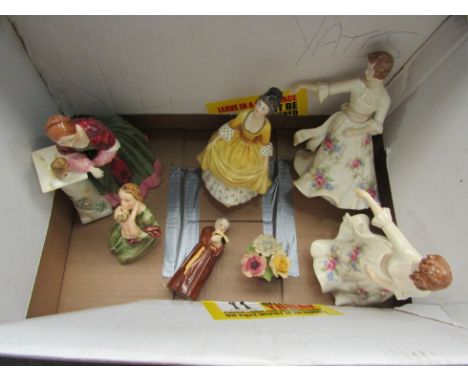 Four Royal Doulton figures: Two Hazel HN3167, Coralie HN2307, Florence Nightingale HN3144, limited edition 2839/5000, a Royal