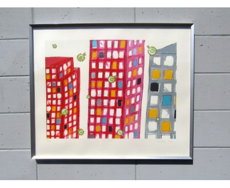 LUCY GOUGH (XX/XXI) A framed and glazed limited edition print titled 'Celebration'. Signed and No. 80/100  . Image size 58cm 