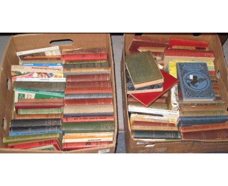 Two trays of assorted books, various, to include: 'Glamorgan: It's History and Topography'; 'Life of Gladstone', John Morley,