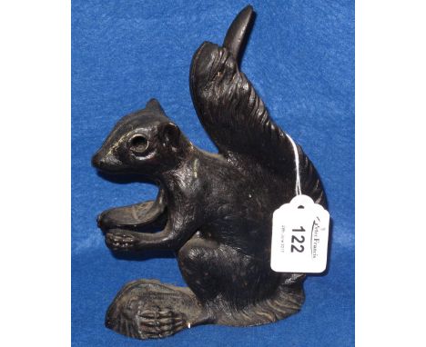 Black painted, cast metal nut cracker in the form of a squirrel.(B.P. 24% incl. VAT)