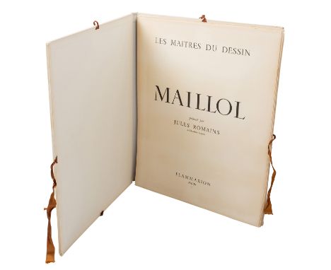 ROMAINS, JULES und MAILLOL, ARISTIDE, "Les maitres du Dessin - Maillol", Paris/Flammarion 1949. 10 farbige Drucklithografien 