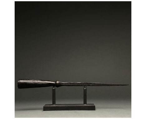 C. 100-300 AD. Roman. A large iron pilum spear head with a pyramidal blade and robust, flaring socket. Pila were a key part o