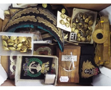 Assorted items related to the late Rear Admiral Michael Donald Kyrle-Pope, including a silver mounted desk clip, in the form 