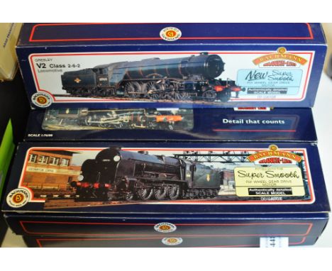 A Bachmann Branch-Line 00 gauge locomotive and tender, 4-6-0, Maunsell 'Lord Nelson' Class, 31-404, and four others by the sa