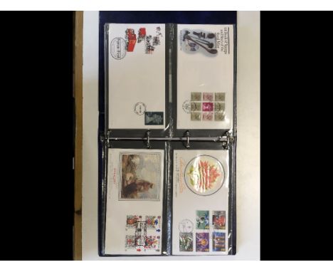 A large collection of Presentation Philatelic Services Silk and other first day covers, including some Benham, 1976-1999, man