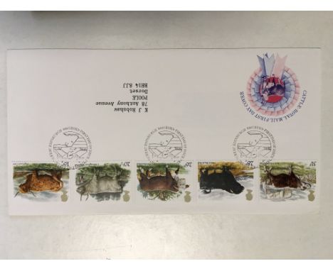 Assorted stamps and first day covers (box)