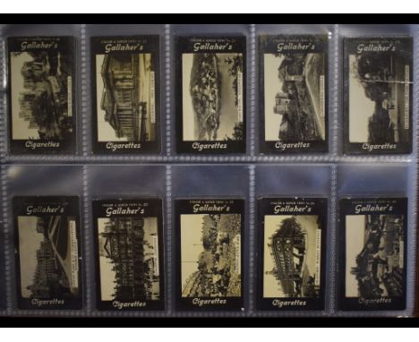 Assorted Gallaher cigarette cards, including English & Scotch Views, Famous Cricketers, and Cinema Stars, in an album