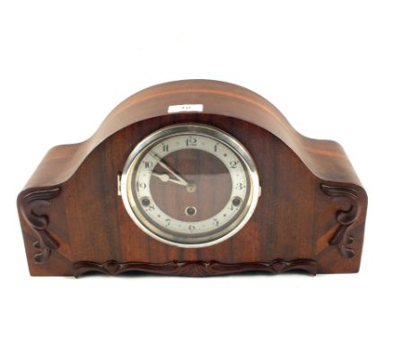 A Mahogany Enfield Westminster chime mantel clock