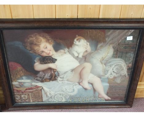 Two Pears prints, Bubbles and Child with Pets