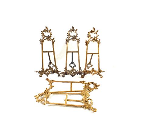 Various Brass picture easel stands