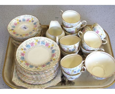 A Tuscan floral tea set