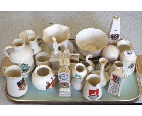 Various Goss and crested china (two trays)