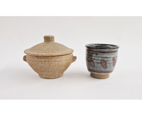 Bernard Leach for St. Ives Pottery 'Standard ware' lidded soup bowl, impressed mark to base, height 11cm, together with a Col