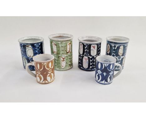 Collection of Aldermaston Pottery to include Edgar Campden (b.1930) for Aldermaston Pottery,&nbsp;tin glaze and brushwork dec
