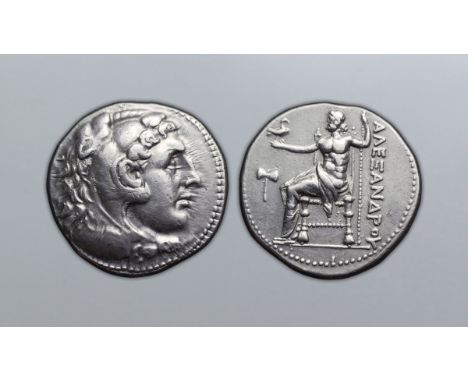 Kingdom of Macedon, Alexander III 'the Great' AR Tetradrachm. Civic Issue of Kaunos, circa 300-280 BC. Head of Herakles right