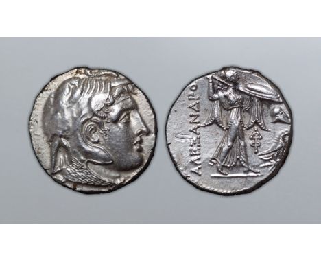 Ptolemaic Kingdom of Egypt, Ptolemy I Soter AR Tetradrachm. Alexandria, circa 309-305 BC. Diademed head of the deified Alexan