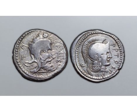 Dynasts of Lycia, Artumpara AR Stater. Tlos, circa 400-370 BC. TL…A..E (in Lycian), bearded head of Satrap right, wearing Per