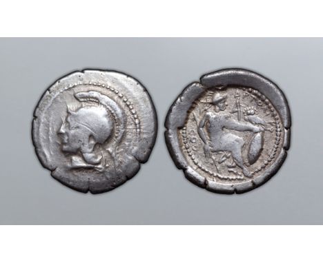 Dynasts of Lycia, Artumpara AR Stater. Circa 410-400 BC. Head of Athena left, wearing plain Attic crested helmet / ARTUMI-[RA