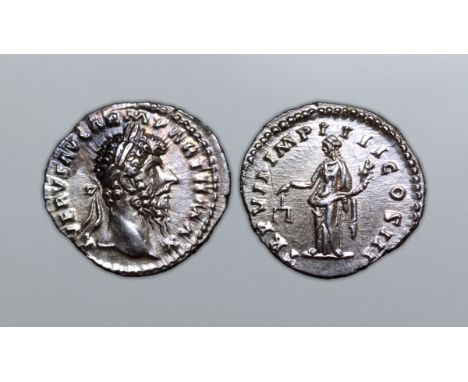 Lucius Verus AR Denarius. Rome, AD 167. L VERVS AVG ARM PARTH MAX, laureate head right / TR P VII IMP IIII COS III, Aequitas 