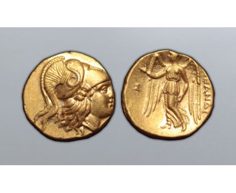 Ptolemaic Kingdom of Egypt. Ptolemy I Soter AV Stater. In the names and types of Alexander III. Sidon, circa 316-315 BC. Head