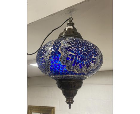 A Moroccan style pendent light fitting. H50cm.&nbsp;