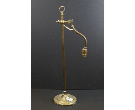 Early 20th century brass adjustable desk lamp 