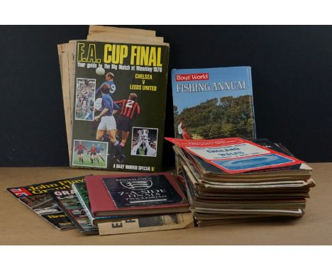 Group of sports memorabilia, mostly 1960s and 1970s, to include World Sports magazines,  F1 Grand Prix programme 1974, 1966 f