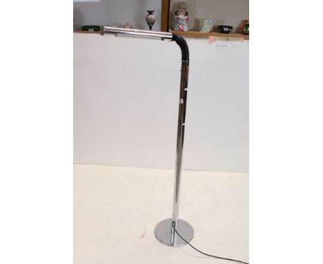 Contemporary Chrome Standard Reading Lamp 