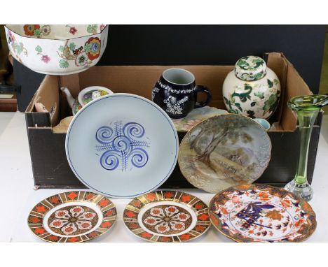 Mixed lot of Ceramics including Mason's Ginger Jar, Spode Mugs, Paragon Teapot, Milk and Sugar, Various Plates, etc 