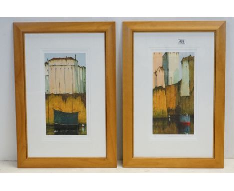 Pair of Cyril Croucher (b.1951) Limited Edition Gilcee Prints on Paper titled ' Whsipering Walls I and II ', both no. 188/195