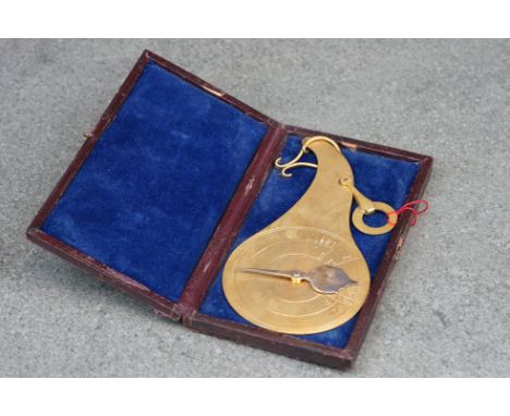 Unusual portable hanging balance postal weighing scales, cased 