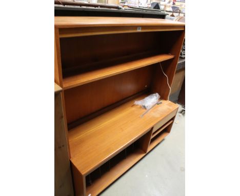 Mid century Retro G-Plan Teak Record / Music Side Cabinet with open record storage shelf, drawer fitted with cassette holder 