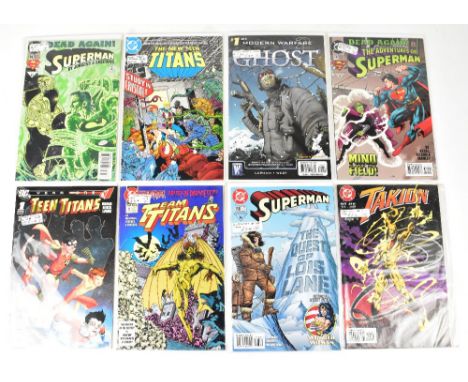 A collection of over 100 DC and other comics to include Superman, Superboy, New Teen Titans, Legion of Superheroes, Judge Dre