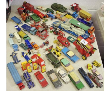 Dinky, Corgi, Matchbox &amp; Lone Stone including Big Bedford Tractor Unit wit Carrimore Car Transporter, 902 Foden flatbed t