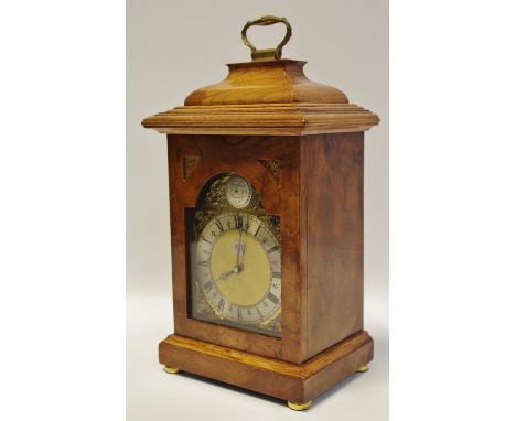 A modern Dent &amp; Co. London walnut mantel clock, boxed 
