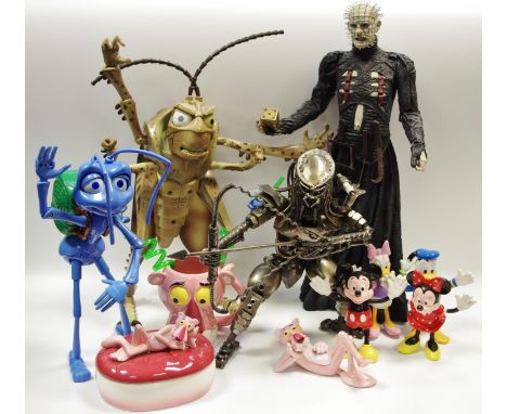 Movie interest - a Thinkway Disney Pixar Room Guard in the form of Hopper from 'A Bugs Life'; another in the form of Flik; a 