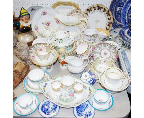 Decorative Ceramics - early 19th century and later porcelain - Minton turquoise trio; an early 19th century water jug printed