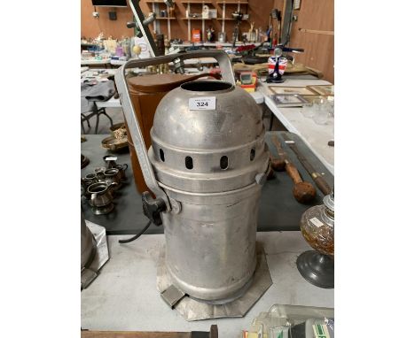 A VINTAGE METAL STAGE LIGHT 
