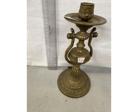 A BRASS SHIPS GIMBLE CANDLE STICK 