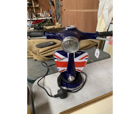 A UNION JACK VESPA LAMP 