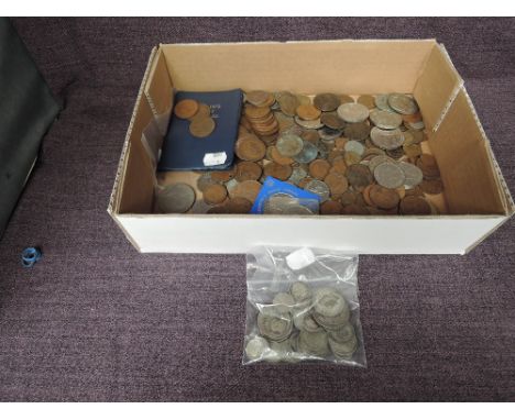 A collection of GB Coins including approx 3.5oz of Silver, many used coins seen