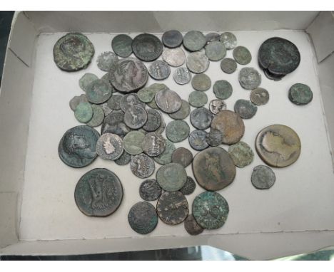 A collection of Roman Coins, approx 75 including Silver, different Emperor's, various condition