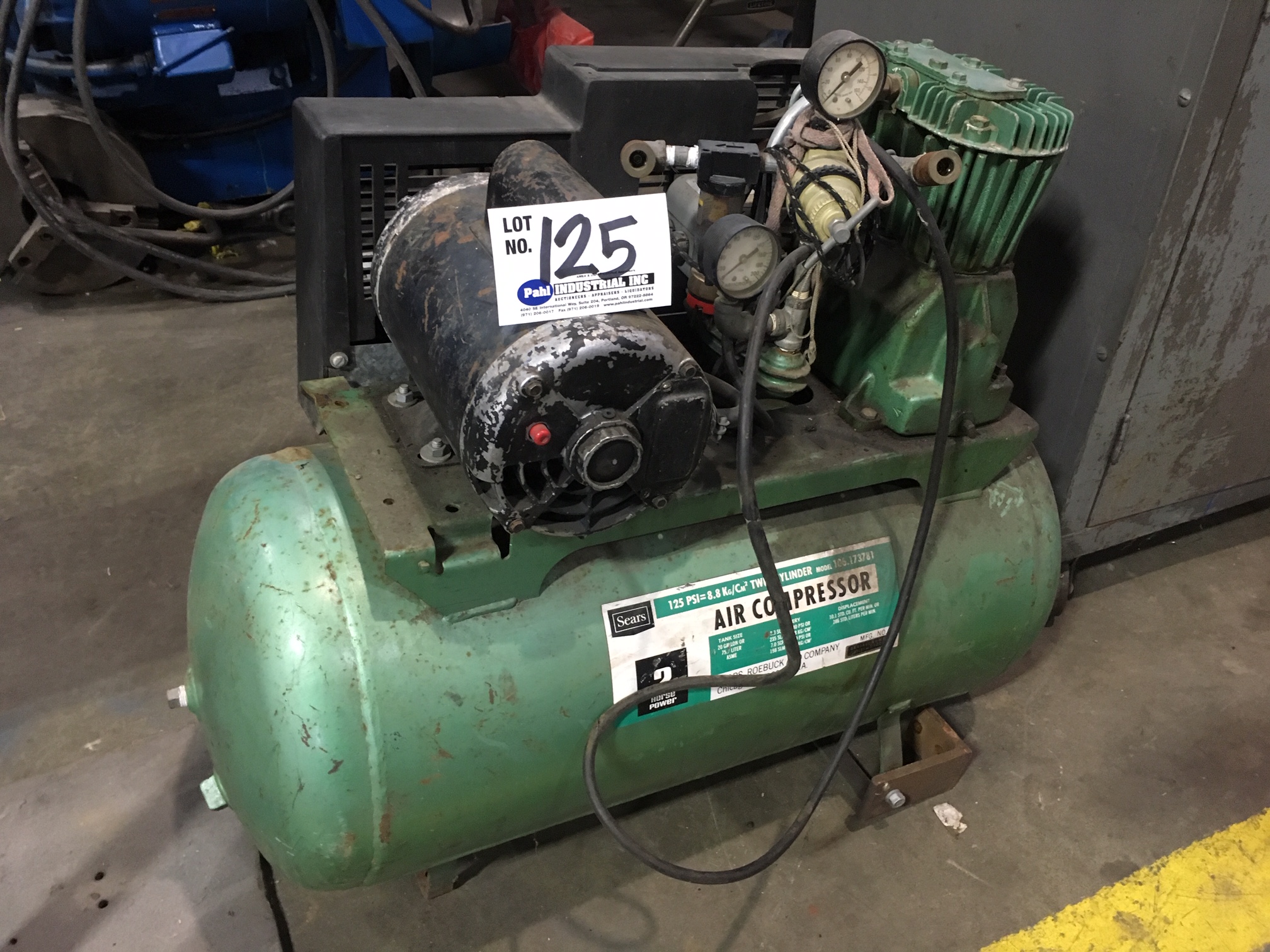 Sears 106.173781 2HP 125PSI Air Compressor