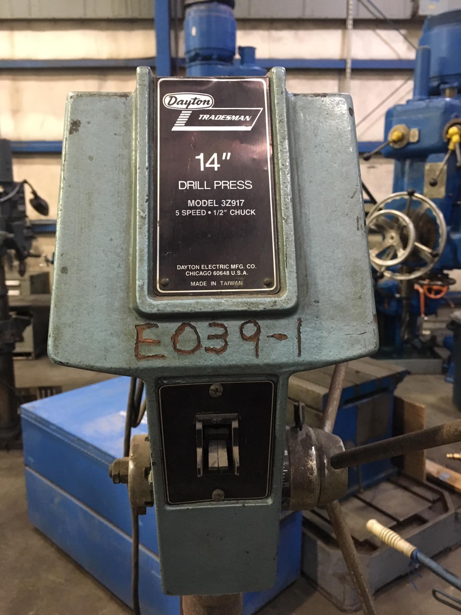 Dayton Tradesman 3Z917 14" 5spd drill press 1/2HP 1/2" chuck