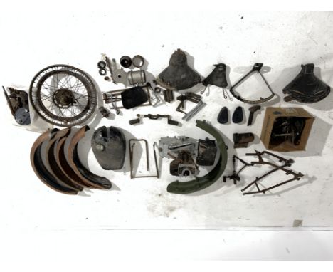 An autojumblers lotincluding a BSA engine numbered D8557 C, believed c.1936 500cc Empire Star; a quantity of mudguards, petro