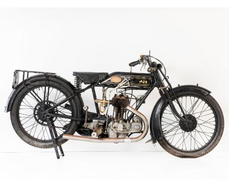 Property of a deceased's estate1924 AJS 350cc Model E4Registration no. OM 856Frame no. 34696Engine no. 34696 (brass plaque)Th