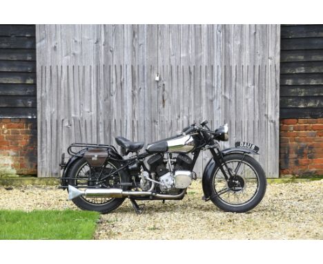 1935 Brough Superior 1,096cc 11-50 with Brough petrol-tube sidecar chassis and Watsonian Avon sports 'chair'Registration no. 
