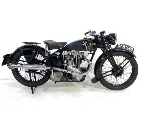 1936 Triumph  249cc Model L2/1Registration no. DKK 528Frame no. L.1826 and F1319Engine no. 1.L6.1948.Just as he had done at A