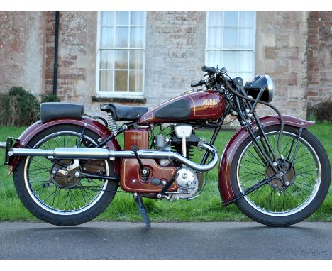1938 Rudge 250cc SportsRegistration no. EUL 54Frame no. 178Engine no. 62785Known for technical innovation, Rudge singles were