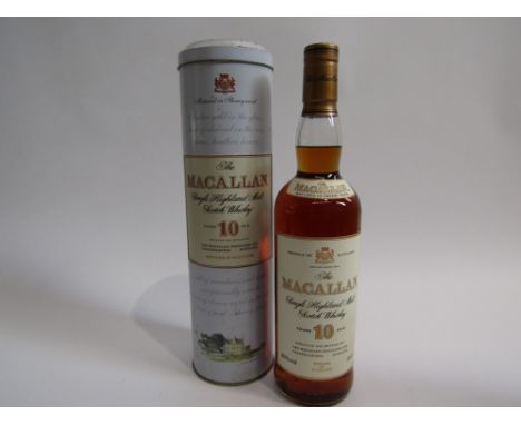 The Macallan 10 Years Old Single Highland Malt Scotch Whisky circa 1980's, 70cl in tin